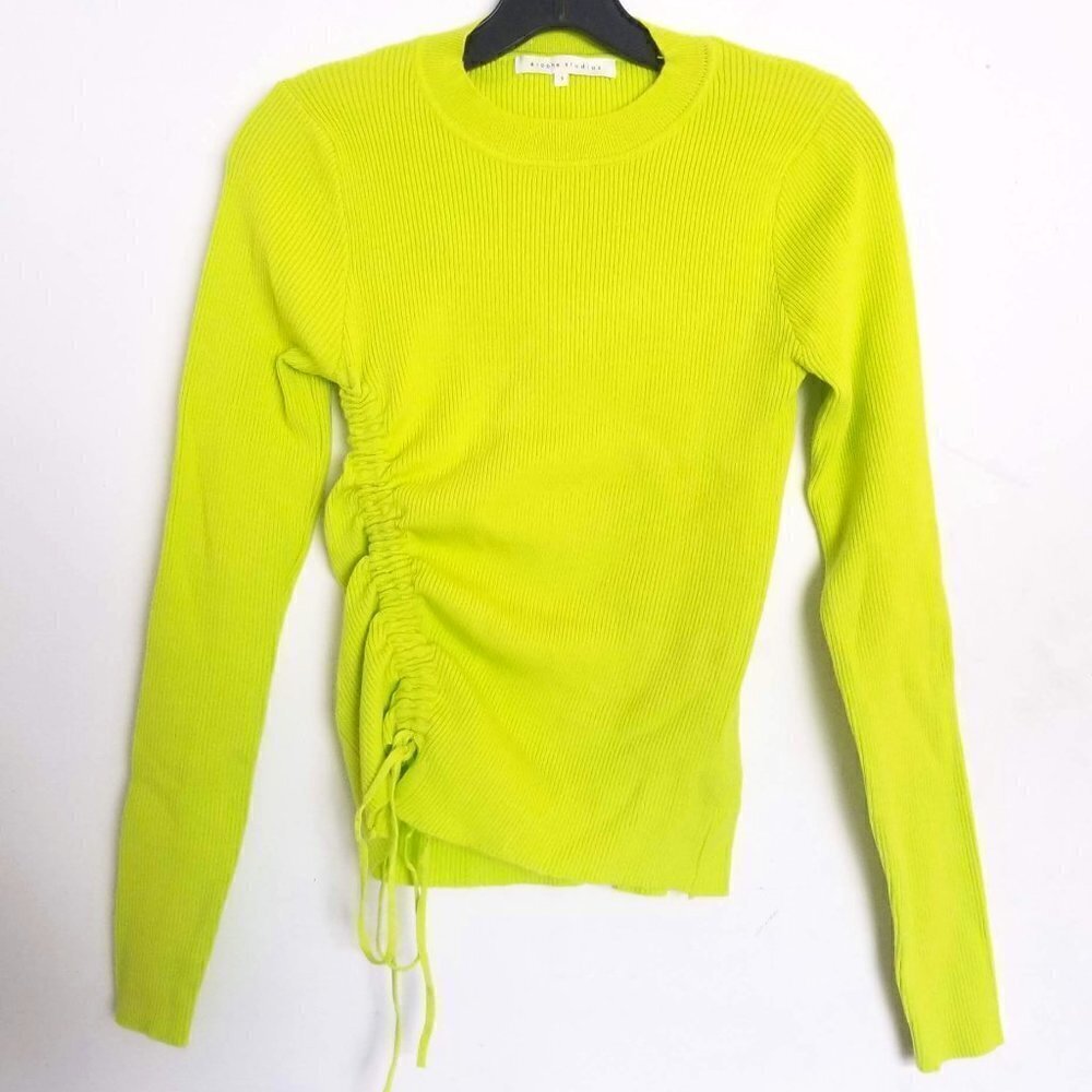 etophe studios Ribbed Rusched Cinched Sweater Sm